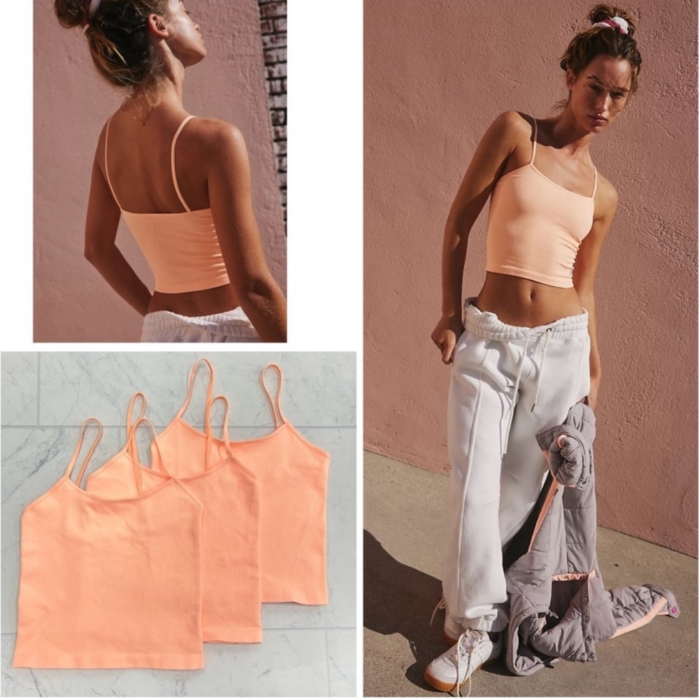 Free People Tighten Up Tank Top in Melon Size XL NWOT - Picture 6 of 8